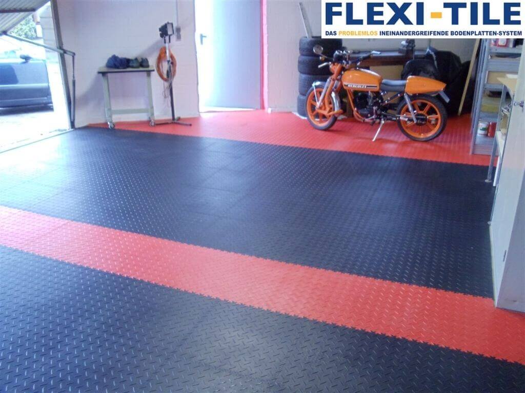 Flexi Tile Pvc Boden Im Garagenbereich Verlegt Pvc Fu Bodenbelag