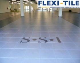Flexi-Tile PVC Boden Beispielanwendung Hallenbereich