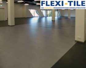Flexi-Tile PVC Boden Beispielanwendung als Hallenboden