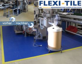 Flexi-Tile PVC Fliesen - Anwendungsbeispiel Arbeitsplatzboden