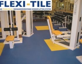 Flexi-Tile als PVC Fitnessboden Fliesen