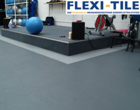 Flexi-Tile als PVC Fitnessbodenbelag