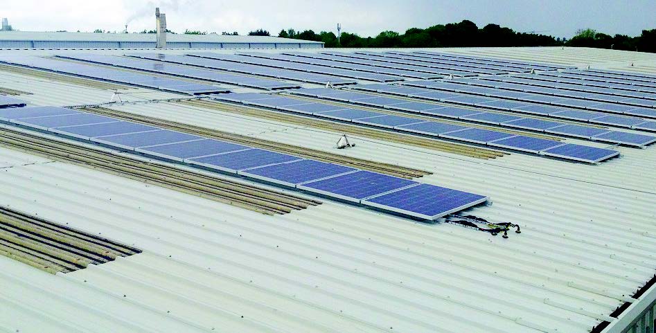 Flexi-Tile setzt auf den kontinuierlichen Gebrauch von CO2-neutralen Energiequellen wie Sonnenenergie und Biomasse-Heizkessel